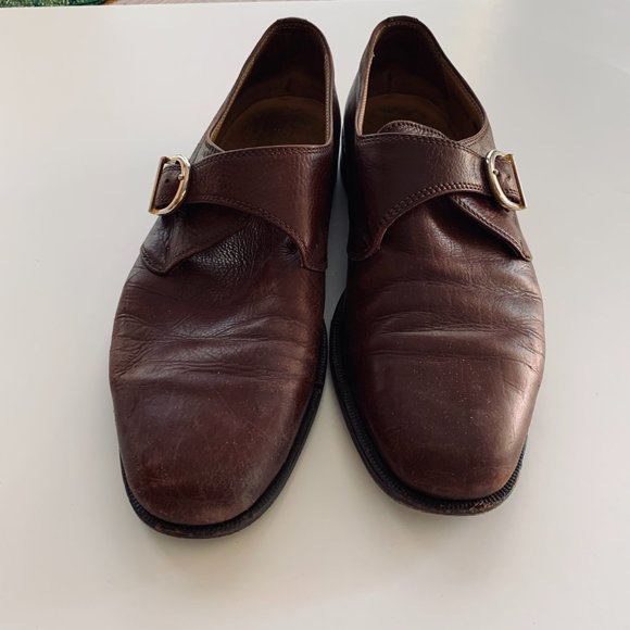 Bally Monk Strap Fine Leather Hand Sewn Shoe Size 10.5 - Picture 7 of 10